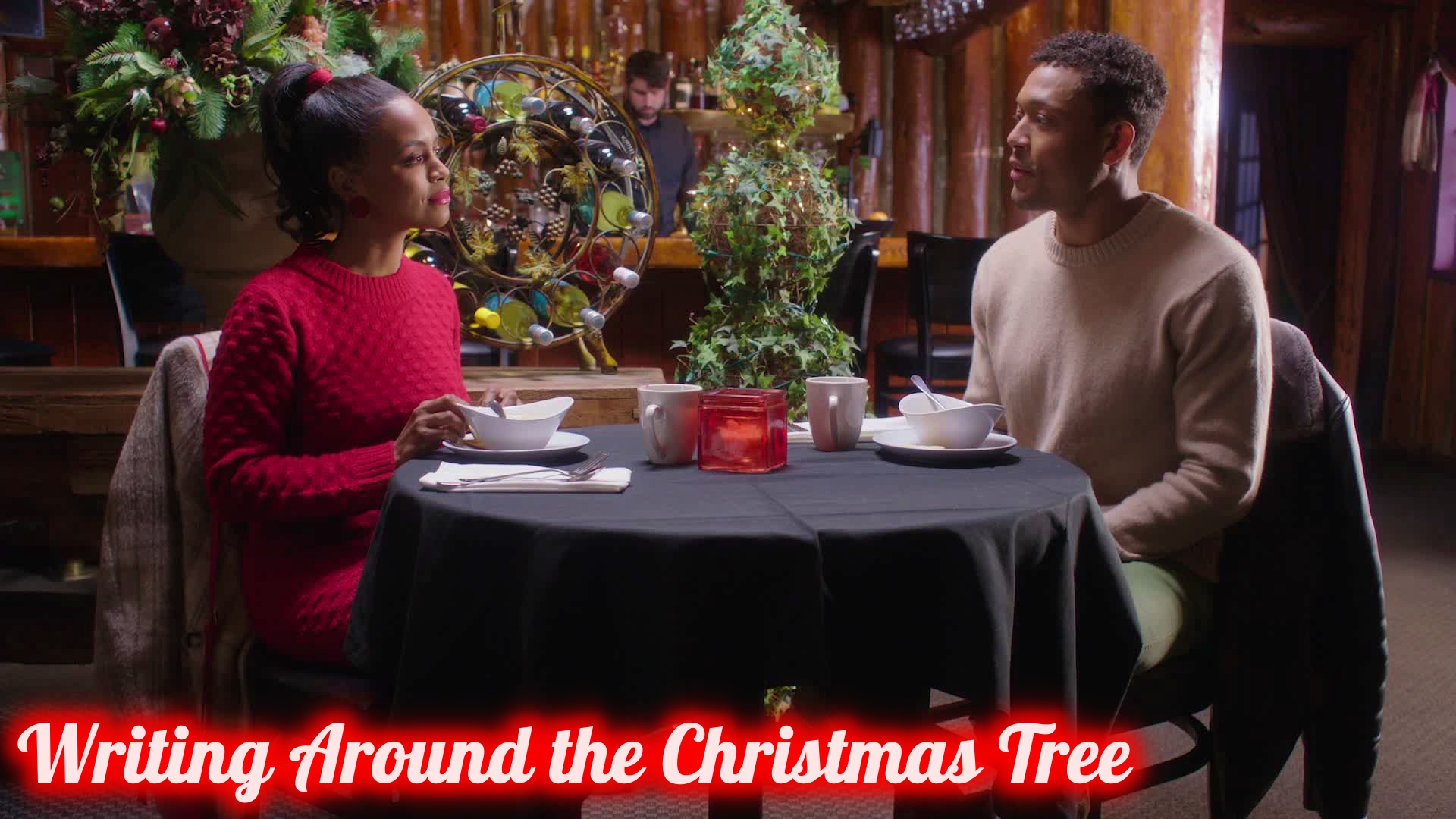 Writing around the Christmas tree
